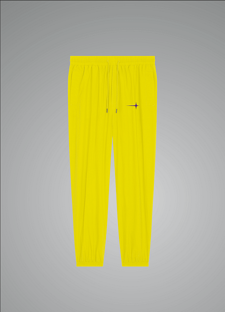 new habit - Traker trousers Lime Logo Paars