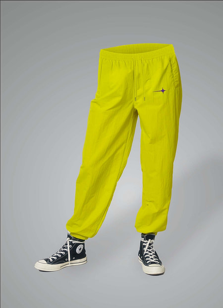 new habit - Traker trousers Lime mockup