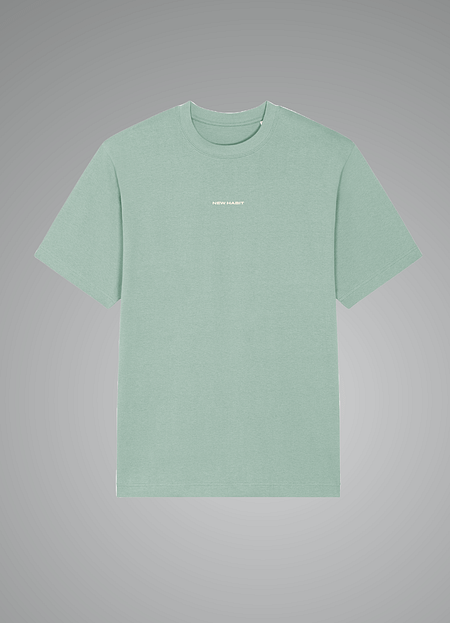 new habit - newhabit boxy shirt new wave lightgreen front